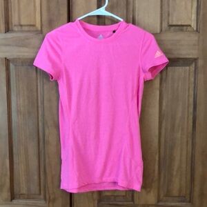 Two adidas Climalite running tshirts